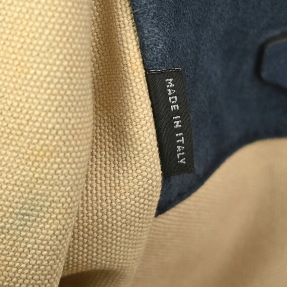 Prada Beige Blue Canvas 2way Handbag YQ04274 BN04 - Picture 9 of 12